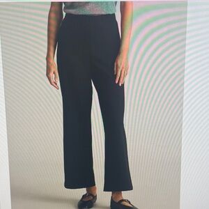 Quince Organic Cotton Double Knit Wide Leg Pants – Black – Size Small – NWT